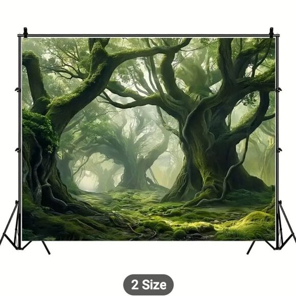 Wall Mural Forest Tree Spooky 59 x 51 NWOT - Picture 4 of 5